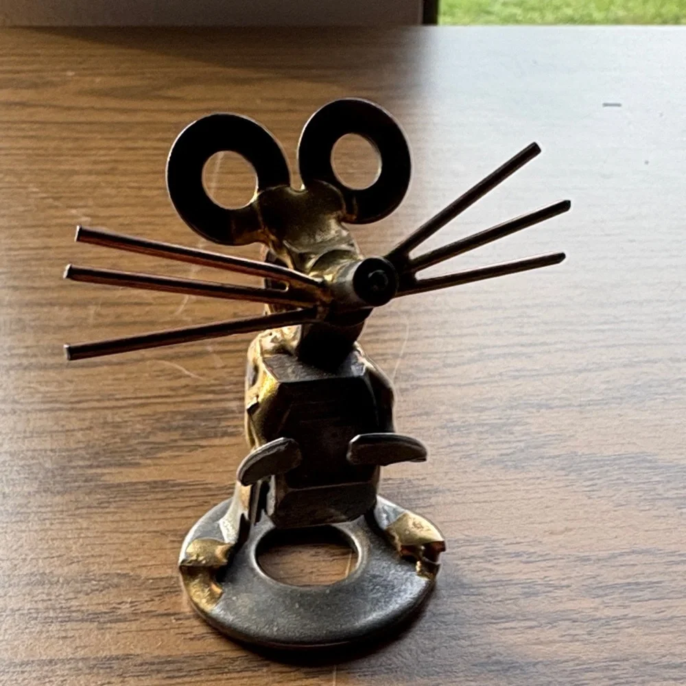 Unique Metal Mouse Figurine